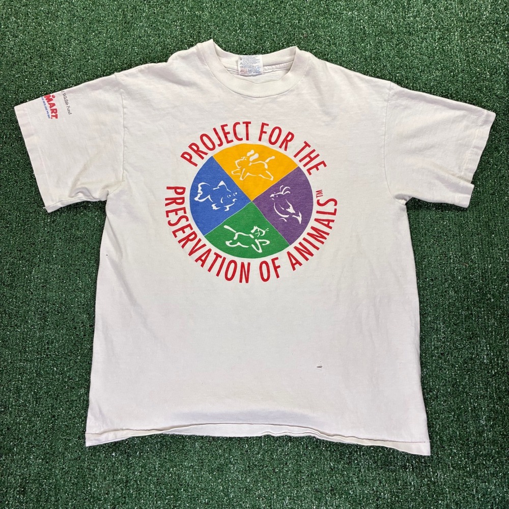 Vintage 90s Project For The Preservation Of Animals T-shirt‎